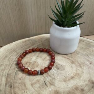 Bracelet Énergie & Confiance – Perles Rouges Fait Main